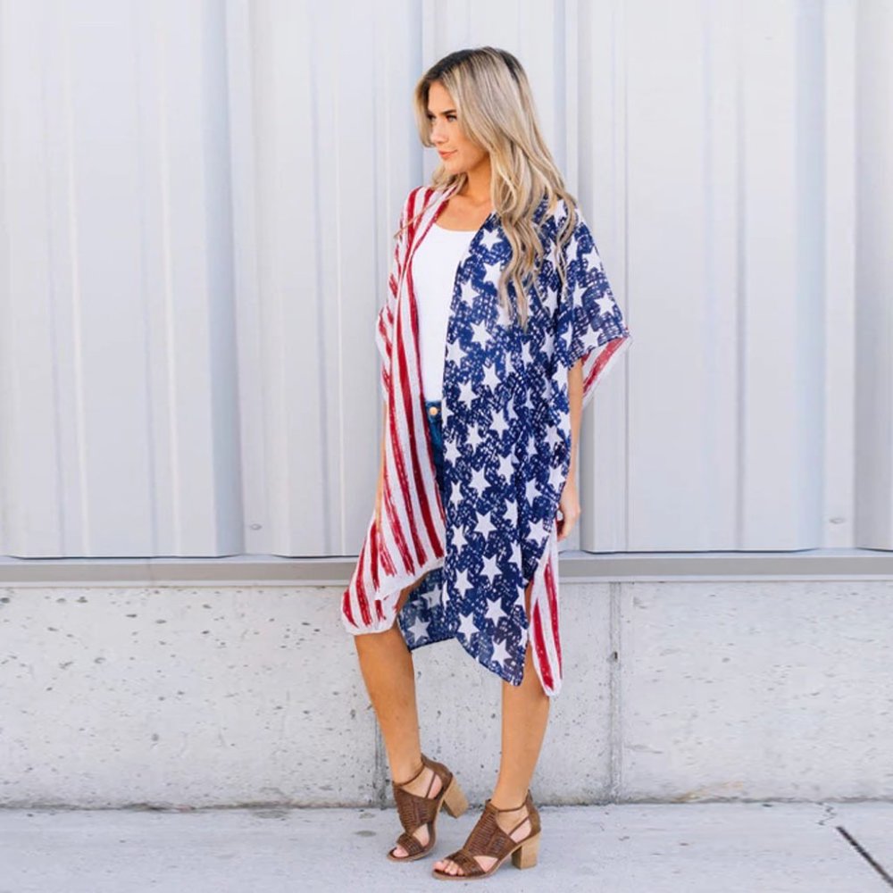 🇺🇸🆕American Flag Summer Top Shirt Casual Wear